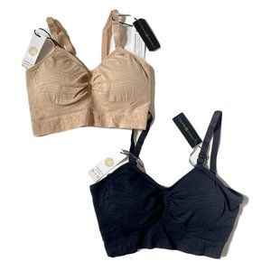 Kindred Bravely Womens M Sublime Hands Free Pumping Nursing Bra Beige Black